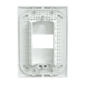 Placa+Suporte 4X2 De 1 Posto Branca Fosca, Schneider Electric, S421217 4