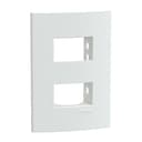 Placa+Suporte 4X2 De 2 Postos Separados Branca Fosca, Schneider Electric, S421227 0