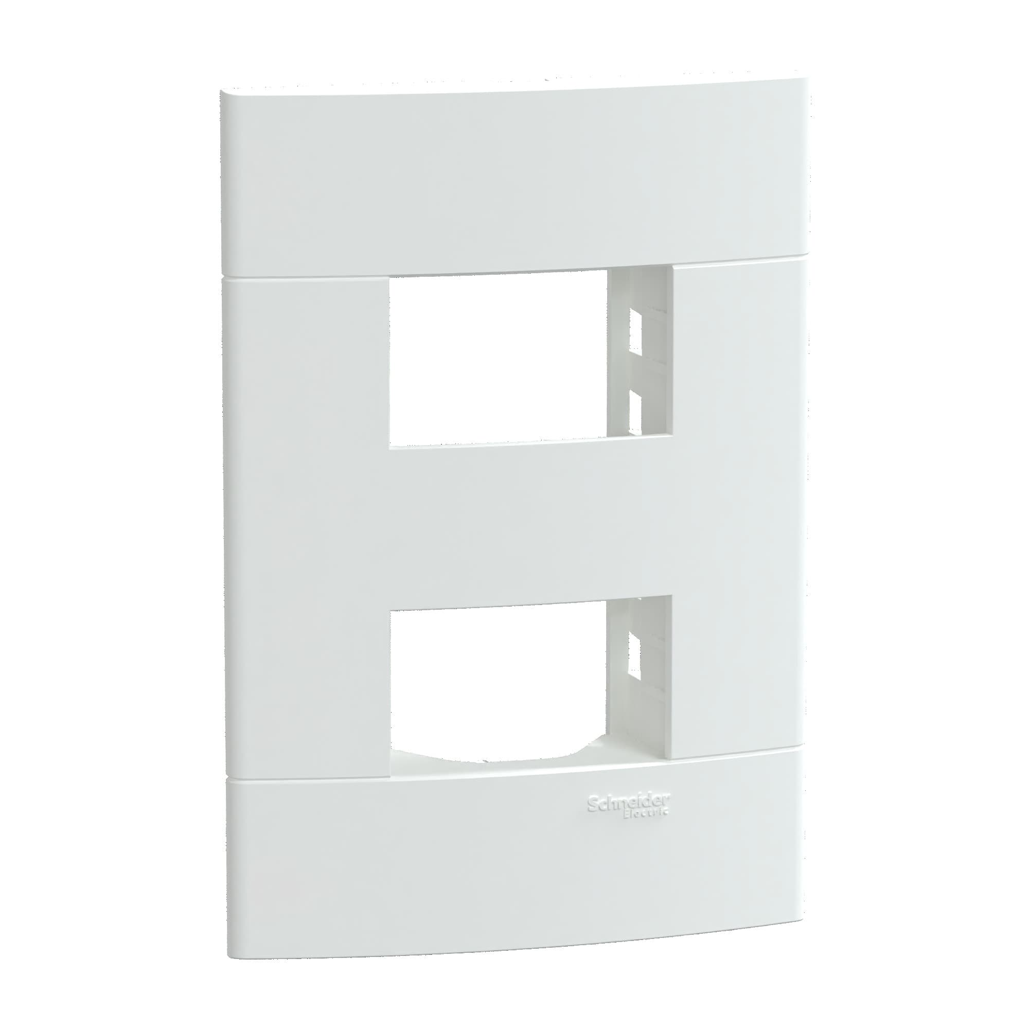 Placa+Suporte 4X2 De 2 Postos Separados Branca Fosca, Schneider Electric, S421227