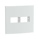 Placa+Suporte 4X4 De 2 Postos Separados Branca Fosca, Schneider Electric, S421427 0