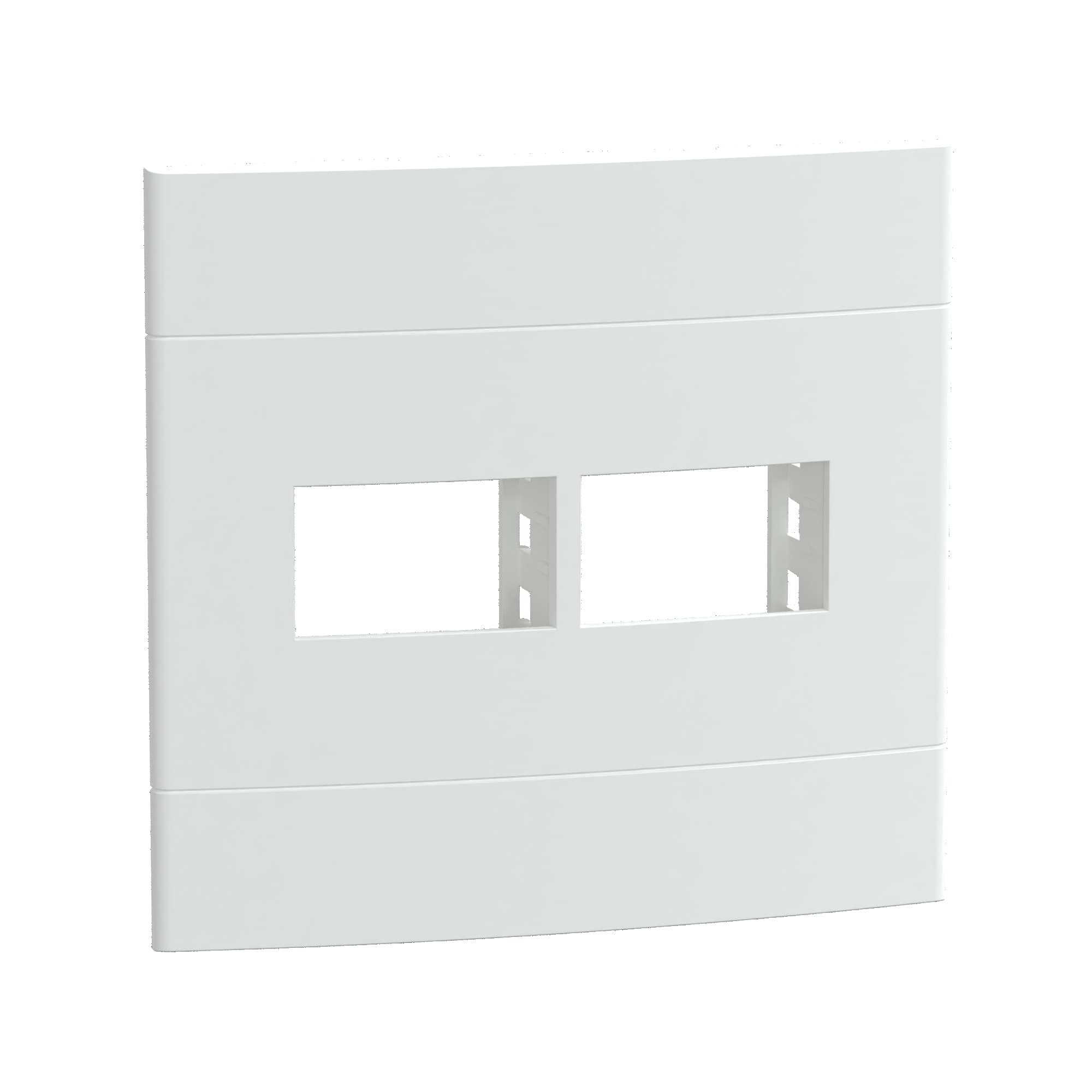 Placa+Suporte 4X4 De 2 Postos Separados Branca Fosca, Schneider Electric, S421427
