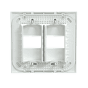 Placa+Suporte 4X4 De 2 Postos Separados Branca Fosca, Schneider Electric, S421427 4