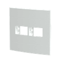 Placa+Suporte 4X4 De 2 Postos Separados Branca Fosca, Schneider Electric, S421427 5