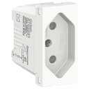 Modulo Tomada Br 2P+T 10A 250V 1M Branco, Schneider Electric, S70202104 0