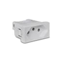 Modulo Tomada Br 2P+T 10A 250V 1M Branco, Schneider Electric, S70202104 2