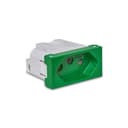 Modulo Tomada Br 2P+T 20A 250V 1M Verde, Schneider Electric, S702031G4 1
