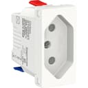 Modulo Tomada Br 2P+T 10A 250V Borne Automatico 1M Branco, Schneider Electric, S70205104 0