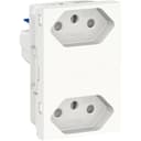 Modulo Tomada Duplex Br 2P+T 10A 250V Borne Automatico 3M Branco, Schneider Electric, S70325104 0