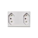 Modulo Tomada Duplex Br 2P+T 10A 250V Borne Automatico 3M Al Schneider Electric S70325174 6