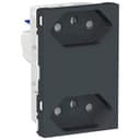 Modulo Tomada Duplex Br 2P+T 10A 250V Borne Automatico 3M Gr, Schneider Electric, S70325194 0