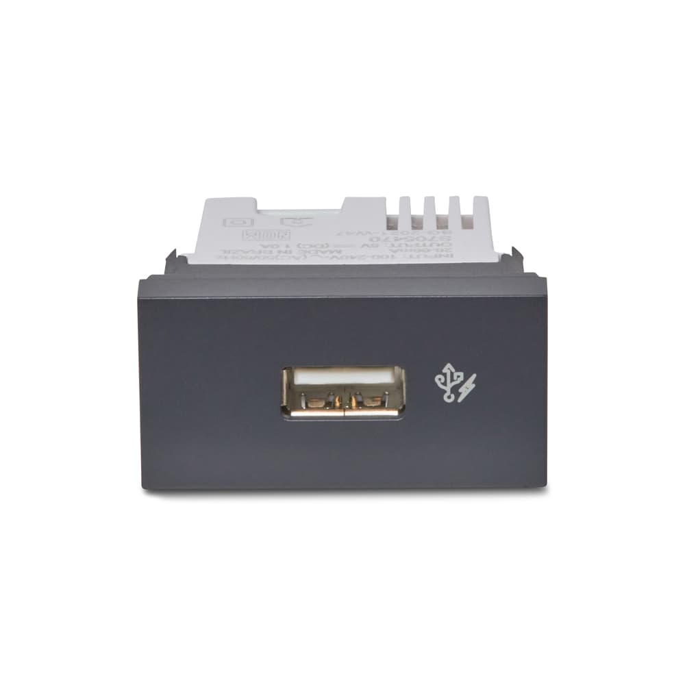 Modulo Tomada Carregador Usb 1A Tipo A 127/220V 1M Grafite, Schneider Electric, S70547094