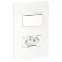 Conjunto Interruptor Simples 10A + Tomada Br 2P+T 10A 250V Branco, Schneider Electric, S71323104 0
