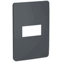 Placa 4X2 1 Posto Stellar Black, Schneider Electric, S730101294 0
