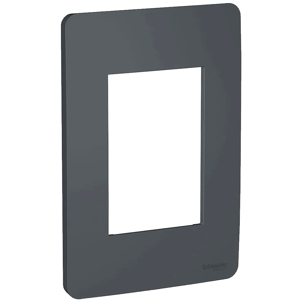 Placa 4X2 3 Postos Stellar Black, Schneider Electric, S730103294