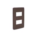 Placa 4X2 2 Postos Planet Brown Schneider Electric S730121264 1