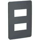 Placa 4X2 2 Postos Stellar Black, Schneider Electric, S730121294 0