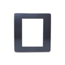 Placa 4X4 6 Postos Gr/Alu Galaxy Black Schneider Electric S733203769 0