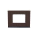 Placa+Suporte 4X2 3 Postos Class Gr/Wengue Wood Horizontal, Schneider Electric, S73410383H9 0