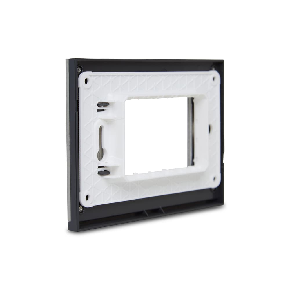 Placa+Suporte 4X2 3 Postos Class Gr/Alu Metal Horizontal, Schneider Electric, S73410384H9