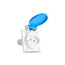 Tom Quasar C/Tampa 2P+T 10A 250V Nbr14136 Azul Steck S8640 1