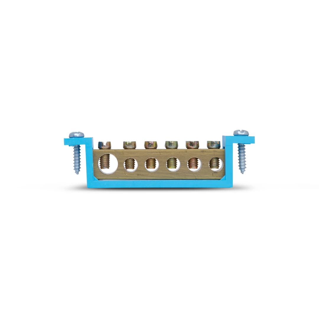 Barramento Neutro 06 Term Azul Fix 70,0Mm Steck Sbn6