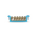 Barramento Neutro 06 Term Azul Fix 70,0Mm Steck Sbn6 0