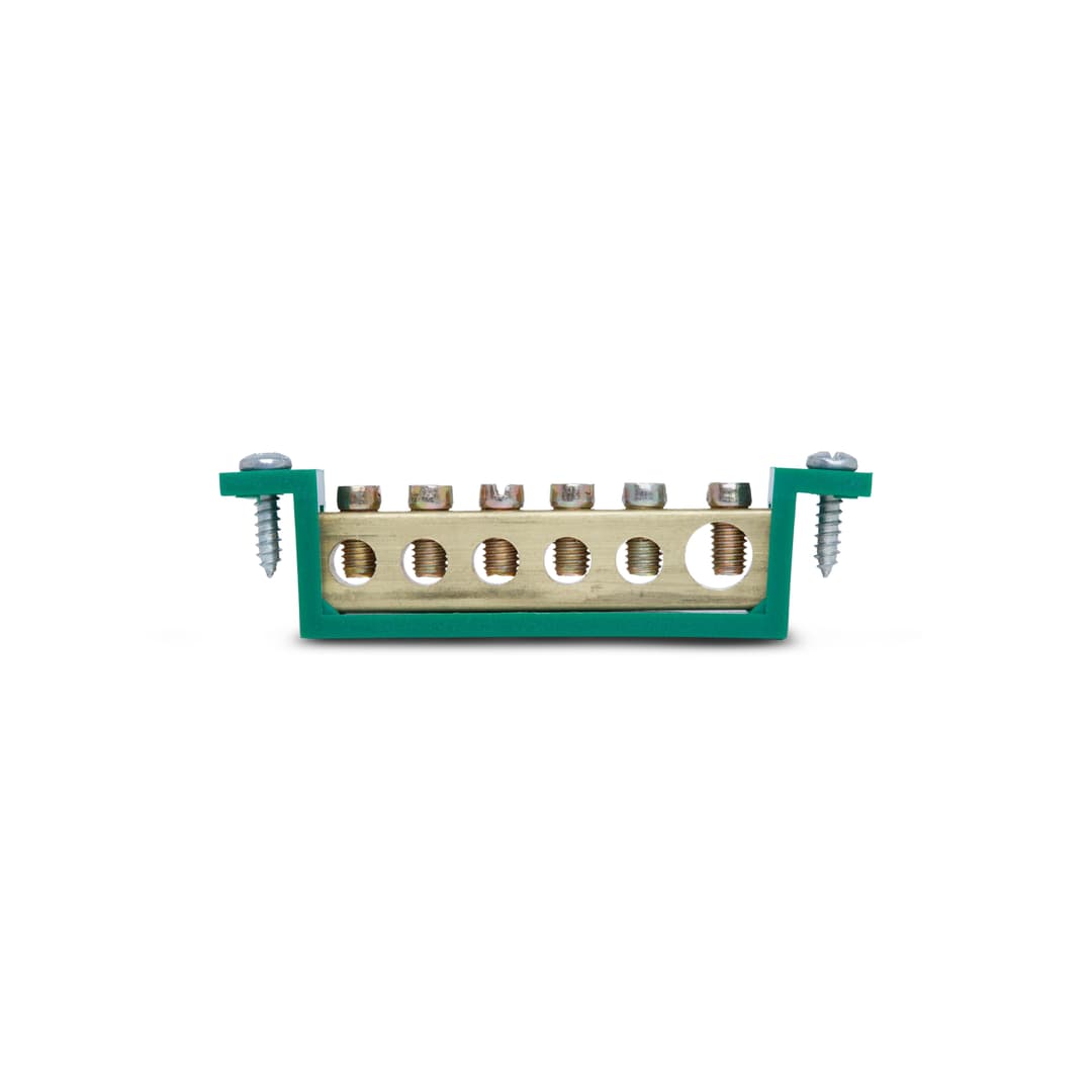Barramento Terra 06 Term Verde Fix 70,0Mm Steck Sbt6