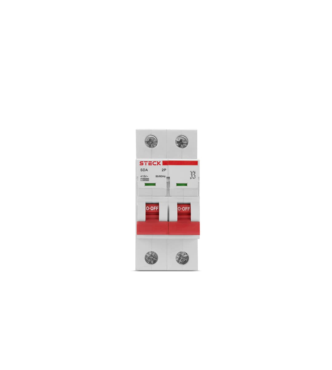 Disjuntor Serie Sda62 50A 2P 400V Curva C 10Ka Steck Sda62C50