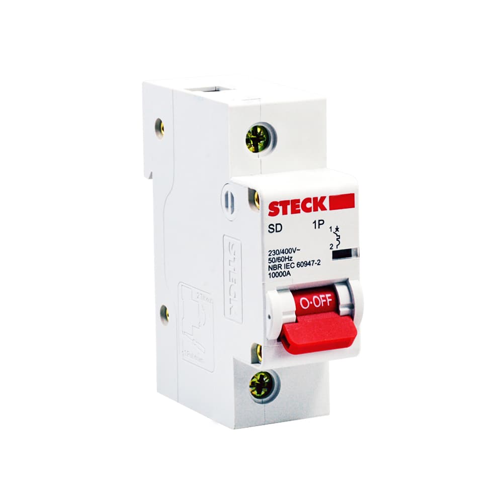 Disjuntor Serie Sd1 100A 1P 400V Curva C 10Ka Steck Sdd1C100