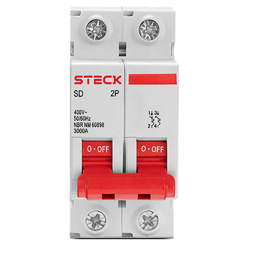 Disjuntor Serie Sd62 25A 2P Curva C 3Ka Steck Sdd62C25