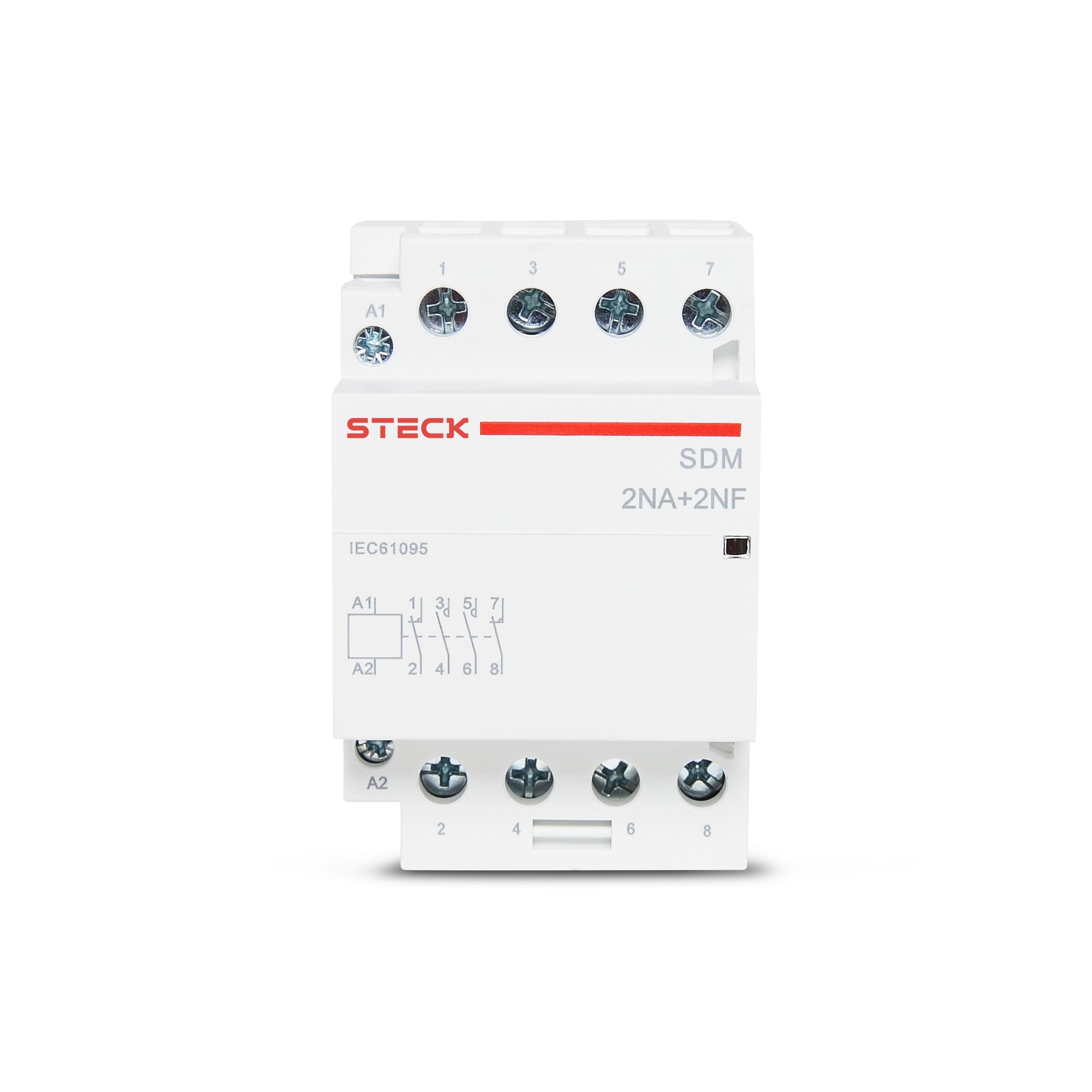 Cont Mod 4Na+0Nf 40A 400Vac 50/60Hz Bob230V Steck Sdm4040M