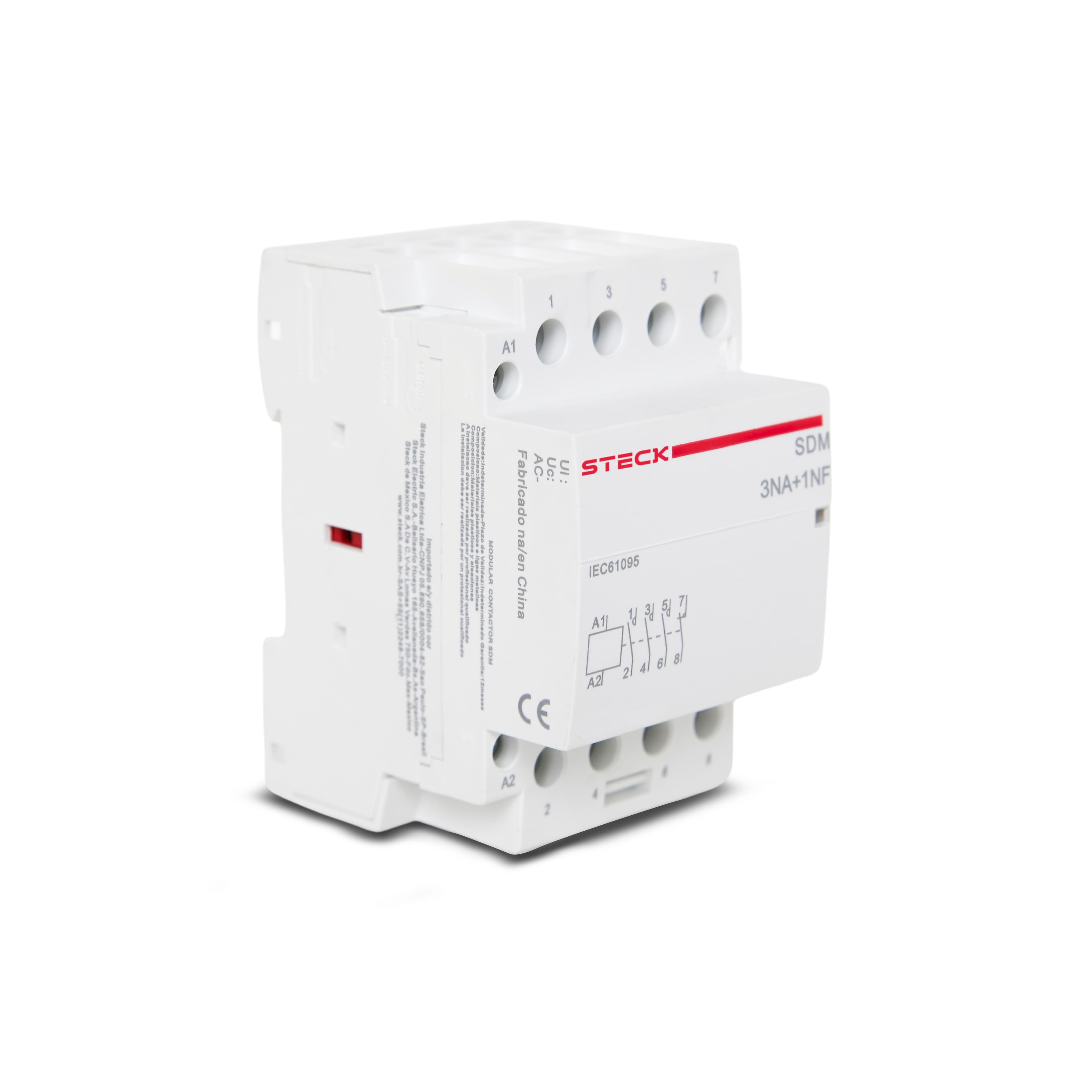 Cont Mod 3Na+1Nf 63A 400Vac 50/60Hz Bob230V Steck Sdm6331M