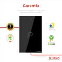 Interruptor Steck Ambiente Conectado 4X2" 1 Módulo Touch Preto Wi-Fi 11