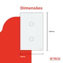 Interruptor Steck Ambiente Conectado 4X2" 2 Módulos Touch Branco Wi-Fi 3