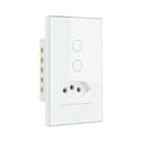 Interruptor Steck Ambiente Conectado 4X2" 2 Módulos + 1 Plug Touch Branco Wi-Fi 1