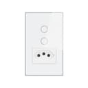 Interruptor Steck Ambiente Conectado 4X2" 2 Módulos + 1 Plug Touch Branco Wi-Fi 2