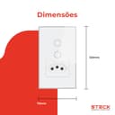 Interruptor Steck Ambiente Conectado 4X2" 2 Módulos + 1 Plug Touch Branco Wi-Fi 3