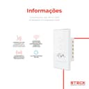 Interruptor Steck Ambiente Conectado 4X2" 2 Módulos + 1 Plug Touch Branco Wi-Fi 7