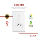 Interruptor Steck Ambiente Conectado 4X2" 2 Módulos + 1 Plug Touch Branco Wi-Fi 8