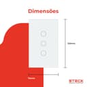 Interruptor Steck Ambiente Conectado 4X2" 3 Módulos Touch Branco Wi-Fi 3