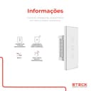 Interruptor Steck Ambiente Conectado 4X2" 3 Módulos Touch Branco Wi-Fi 6