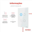 Interruptor Steck Ambiente Conectado 4X2" 4 Módulos Touch Branco Wi-Fi 9