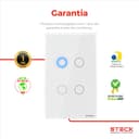 Interruptor Steck Ambiente Conectado 4X2" 4 Módulos Touch Branco Wi-Fi 11