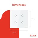 Interruptor Steck Ambiente Conectado 4X4" 4 Módulos Touch Branco Wi-Fi 3