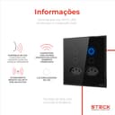 Interruptor Steck Ambiente Conectado 4X4" 4 Módulos + 2 Plugs Touch Preto Wi-Fi 9