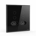 Interruptor Steck Ambiente Conectado 4X4" 4 Módulos + 2 Plugs Touch Preto Wi-Fi 8