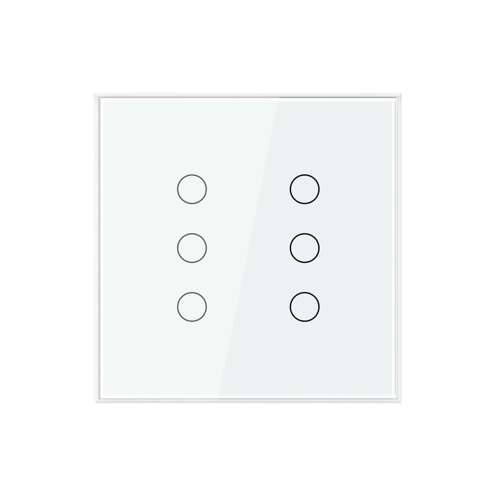 Interruptor Steck Ambiente Conectado 4X4" 6 Módulos Touch Branco Wi-Fi