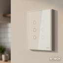 Interruptor Steck Ambiente Conectado 4X4" 6 Módulos Touch Branco Wi-Fi 10