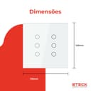 Interruptor Steck Ambiente Conectado 4X4" 6 Módulos Touch Branco Wi-Fi 3