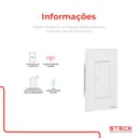 Interruptor Mecânico Steck Ambiente Conectado 4X2" 1 Módulo Zigbee Branco 6